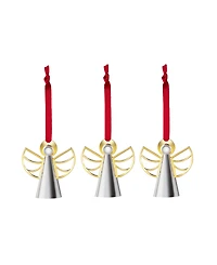 Nambe Mini Angel Ornament, Set of 3