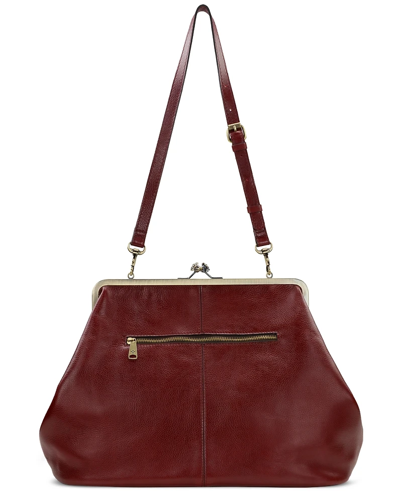 Patricia Nash Serafina Extra Large Leather Kisslock Bag