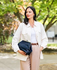 Patricia Nash Medium Sofia Kisslock Leather Bag