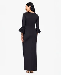 Betsy & Adam Women's V-Neck 3/4-Sleeve Sheath Dress