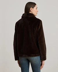 Lauren Ralph Women's Buttoned Faux-Fur Jacket