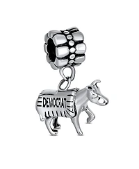 Bling Jewelry Usa Patriotic Democrat Donkey Dangle Charm Bead Sterling Silver Fits European Bracelet