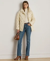 Lauren Ralph Women's Embroidered Puffer Coat