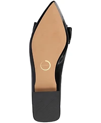 Journee Collection Women's Ophelia Bow Low Block Heel Dress Flats