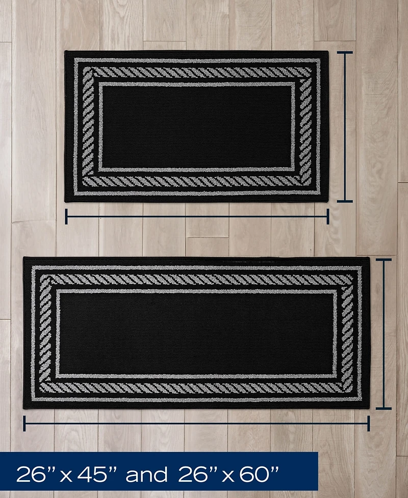 Nautica Rope Border Tufted 2-Pc. Runner Rug Set