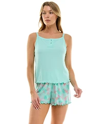 Roudelain Women's Cami Tank Top with Lettuce Edging