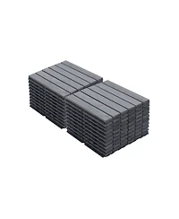 20-Piece Interlocking Deck Tiles - Light Gray Acacia
