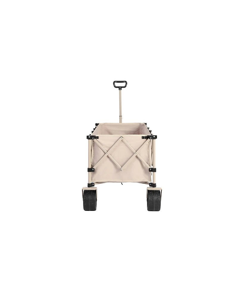 Heavy Duty Foldable Wagon Cart - 220lb Capacity