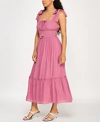 Trixxi Juniors' Tie-Strap Midi Dress