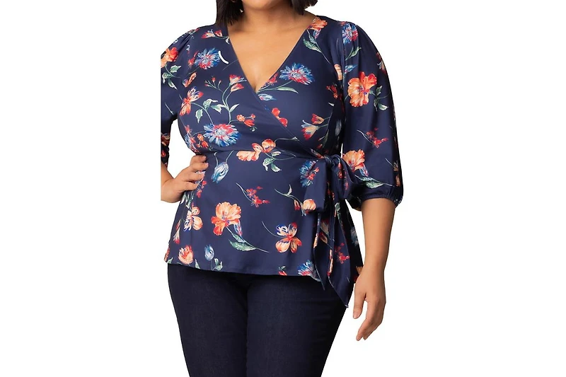 Women's Plus Nina V-Neck Wrap Top