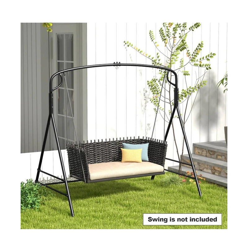 Outdoor Metal Swing Frame with Extra Side Bars