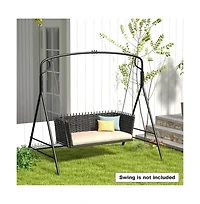 Outdoor Metal Swing Frame with Extra Side Bars