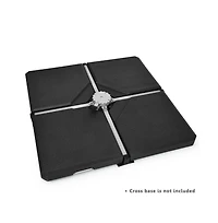 4 Pieces Square Fillable Patio Umbrella Base Set with Handle and Funnel