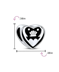 Bling Jewelry Celtic Knot Claddagh Heart Charm Bead in Sterling Silver for European Bracelets