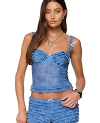 Edikted Women's Shailee Ruffled Bra Top