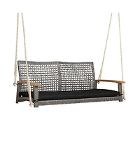 2-Person Patio Wicker Hanging Swing Chair