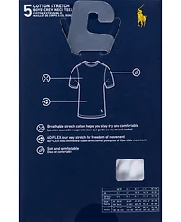 Polo Ralph Lauren Big Boys Crewneck Undershirts, 5 Pack