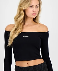 Guess Women's Carla Off-The-Shoulder Ribbed Top