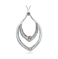 Suzy Levian Pave Cubic Zirconia Sterling Silver Modern Pendant