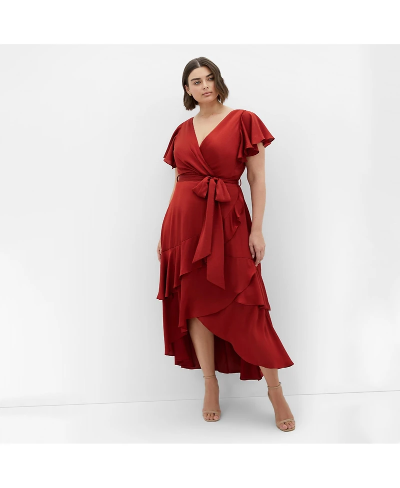 City Chic Plus Flirty Jen Maxi Dress