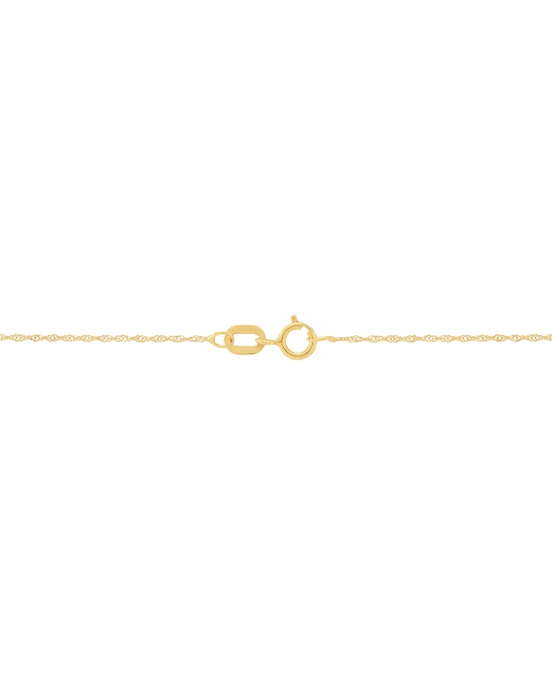 Two-Tone Polished Heart & Cross Curvy 18" Pendant Necklace in 14k Gold