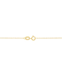 Two-Tone Polished Heart & Cross Curvy 18" Pendant Necklace in 14k Gold