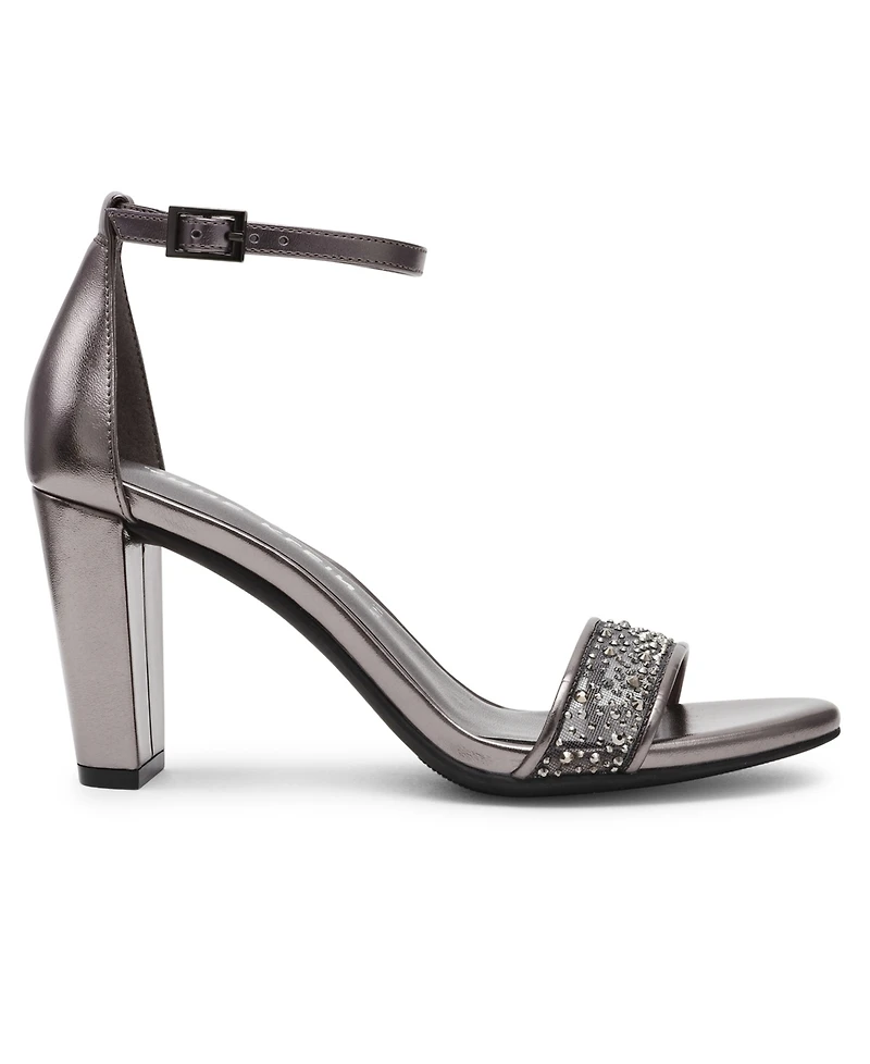 Anne Klein Women's Kourtney Two Piece Block Heel Dress Sandals