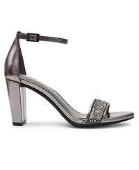 Anne Klein Women's Kourtney Two Piece Block Heel Dress Sandals