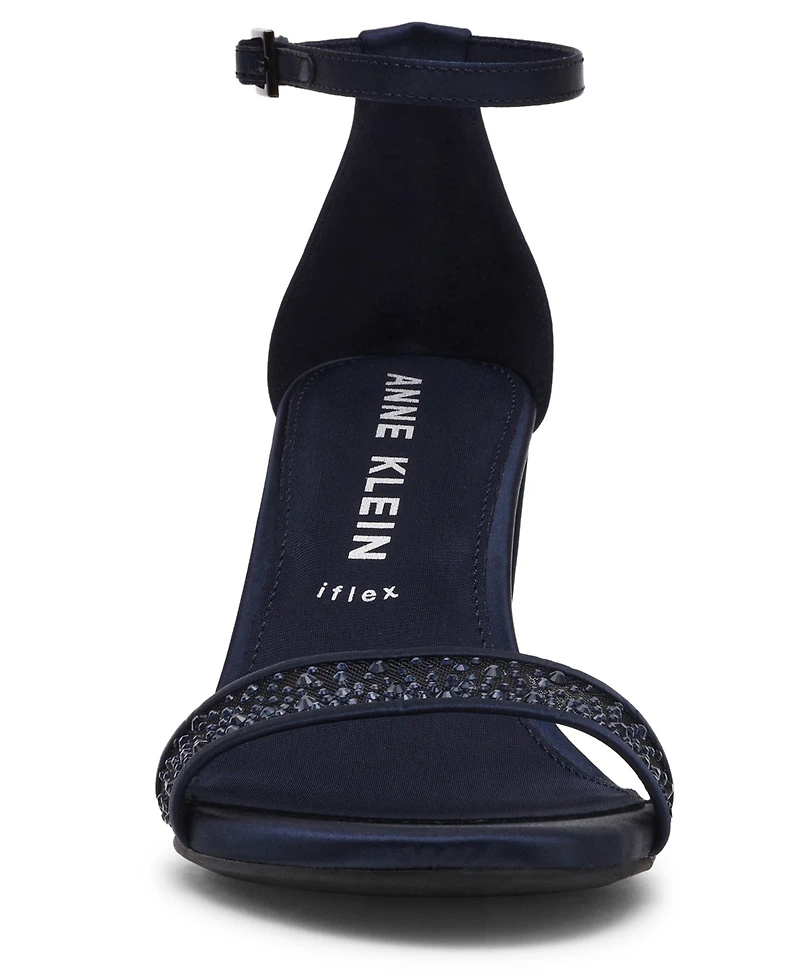 Anne Klein Women's Kourtney Two Piece Block Heel Dress Sandals