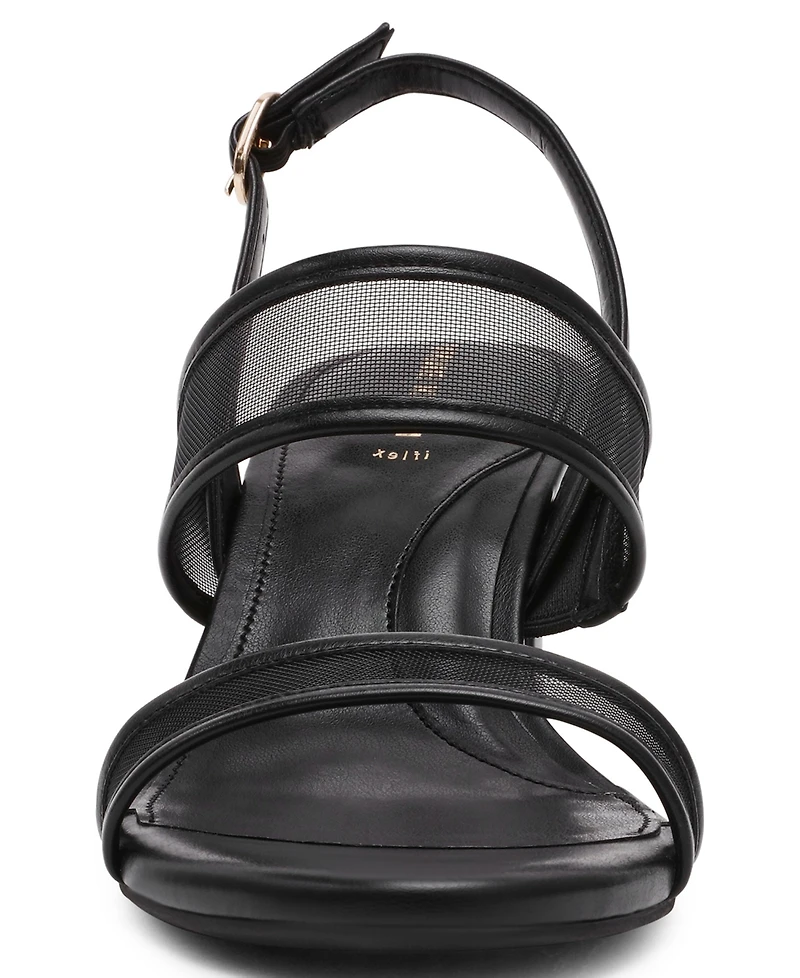 Anne Klein Women's Rhonda Mesh Band Block Heel Dress Sandals