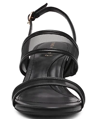 Anne Klein Women's Rhonda Mesh Band Block Heel Dress Sandals