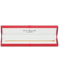 Italian Gold Polished Glitter Rope Link 22" Chain Necklace in 14k White Gold