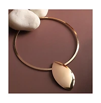 Sohi Metallic Oblong Necklace
