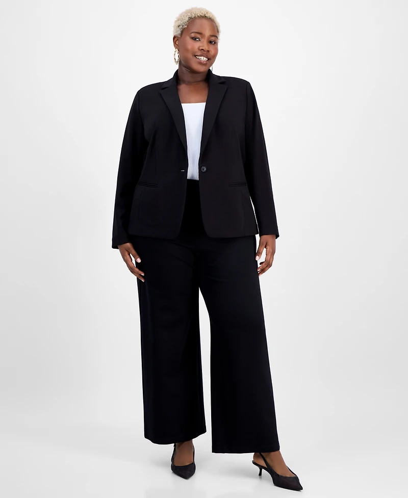 I.n.c. International Concepts Plus Ponte Blazer, Exclusively at Macy's