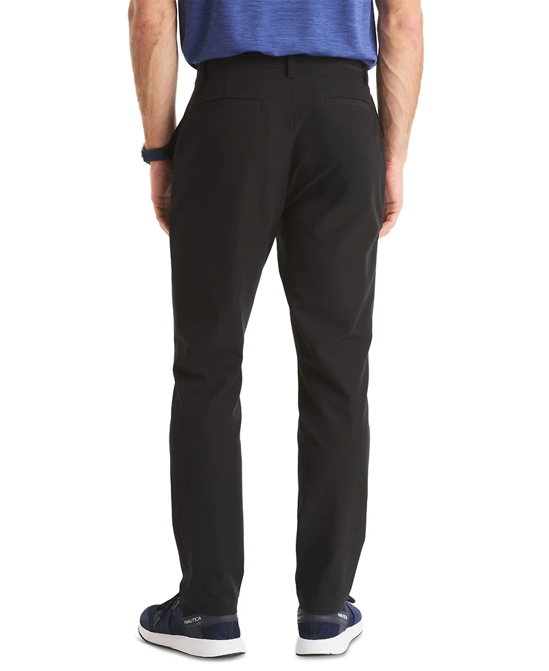 Nautica Men's Signature Slim-Fit Flat-Front Performance Pants