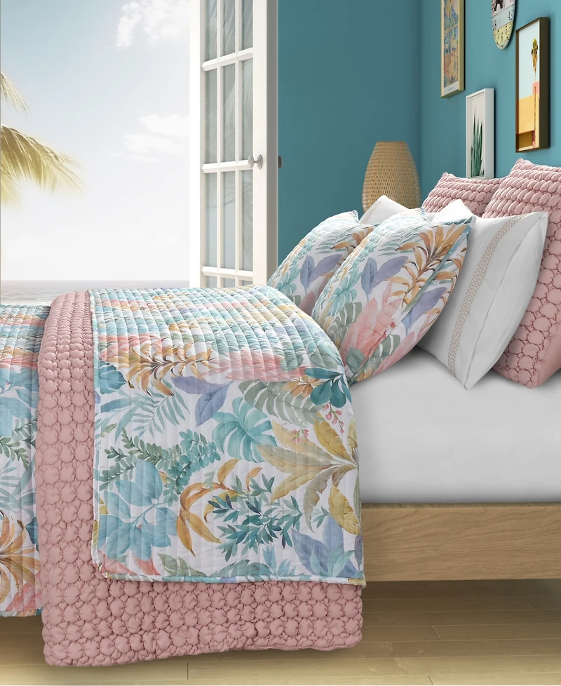 J by J Queen Bold Bahama 3-Pc. Quilt Set, King/California King