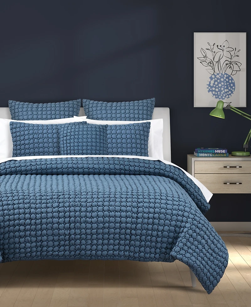 J by Queen Bold Cloud Puff 3-Pc. Quilt Set, Full/Queen