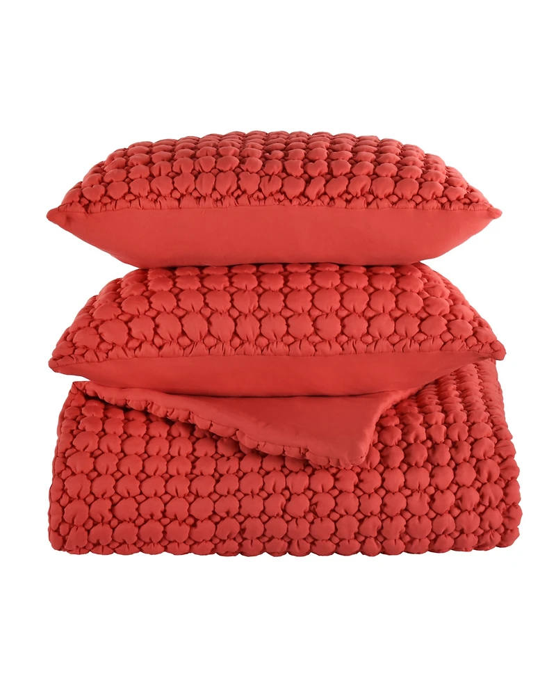 J by Queen Bold Cloud Puff 3-Pc. Quilt Set, King/California King