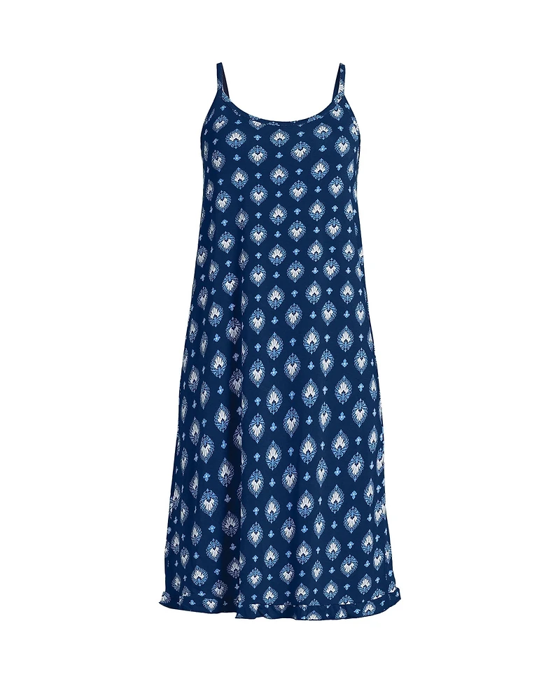 Lands' End Plus Cooling Knee Length Slip Nightgown