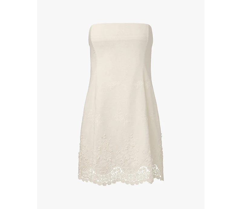 WeWoreWhat Women's Strapless Peplum Mini Dress