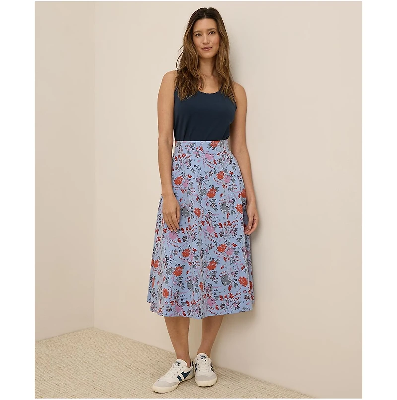 Pact Women's Organic Cotton Fit & Flare Midi Skirt