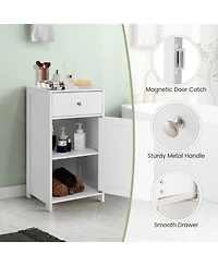 Bathroom Cabinet with Drawer Single Door with Adjustable Shelf