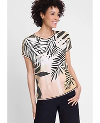 Olsen Women's Palm Print T-Shirt