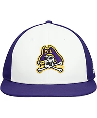 Adidas Men's White/Purple Ecu Pirates On Field Fitted Hat