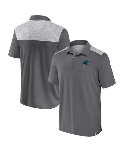 Fanatics Men's Gray Carolina Panthers Long Shot Polo Shirt