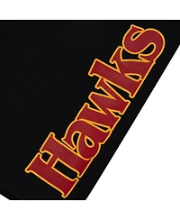 Mitchell & Ness Men's Black Atlanta Hawks Team Origins Fleece Shorts