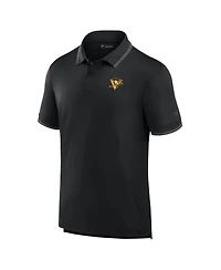 Fanatics Men's Black Pittsburgh Penguins Front Office Pique Polo Shirt