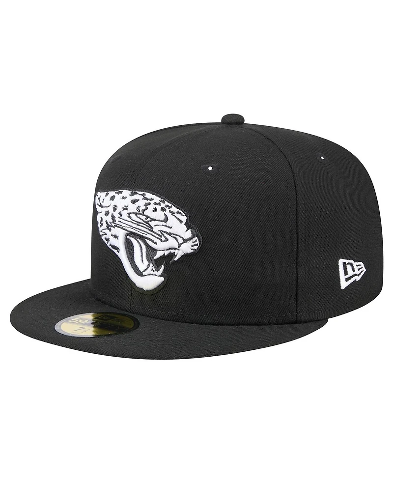 New Era Men's Black Jacksonville Jaguars Main Patch 59FIFTY Fitted Hat