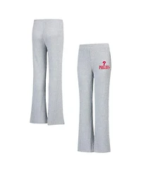Concepts Sport Women's Gray Philadelphia Phillies Juniper Rib Knit Flare Sleep Pants