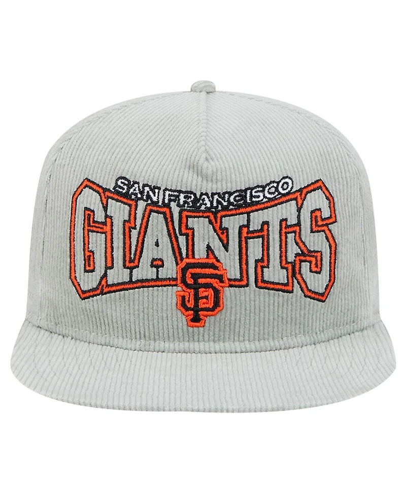 New Era Men's Gray San Francisco Giants Corduroy Golfer Snapback Hat